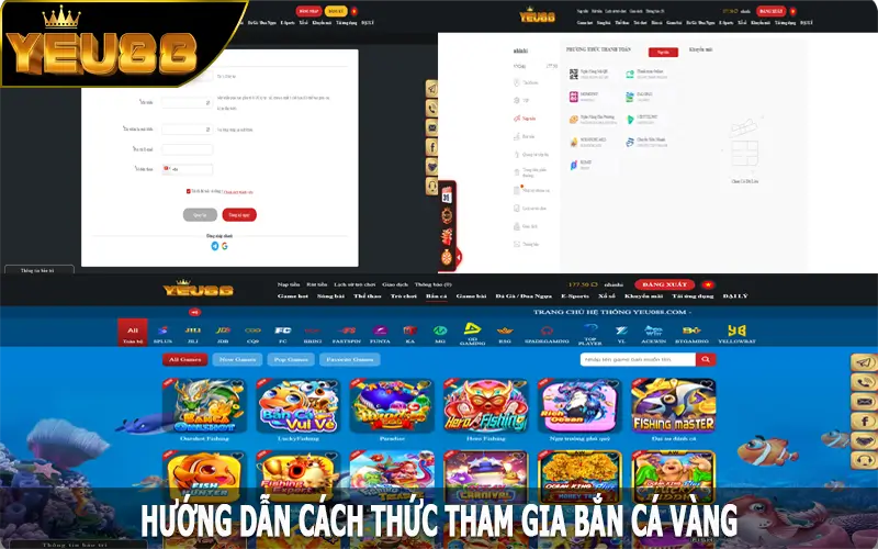 Hướng dẫn cách thức tham gia bắn cá vàng dễ dàng tại Yeu88