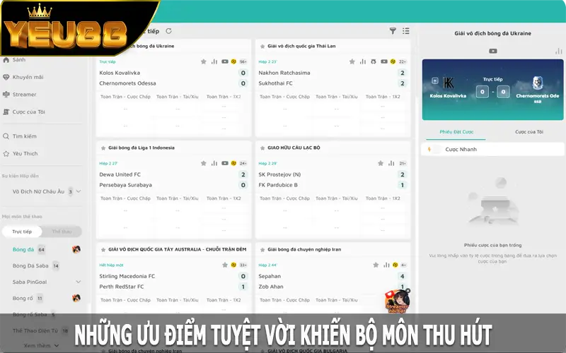 Những ưu điểm tuyệt vời khiến bộ môn thu hút nhiều người chơi