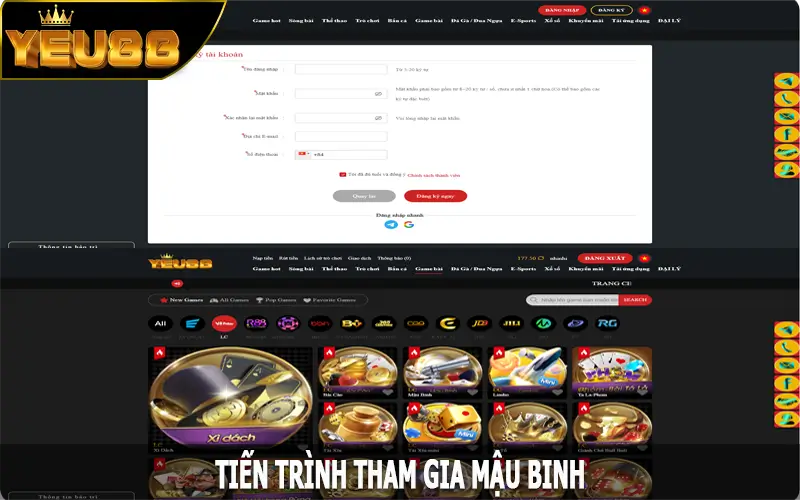 Tiến trình tham gia mậu binh tại Yeu88
