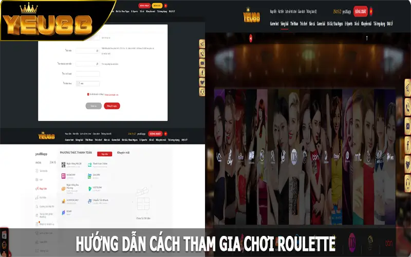 Hướng dẫn cách tham gia chơi Roulette tại nhà cái Yeu88