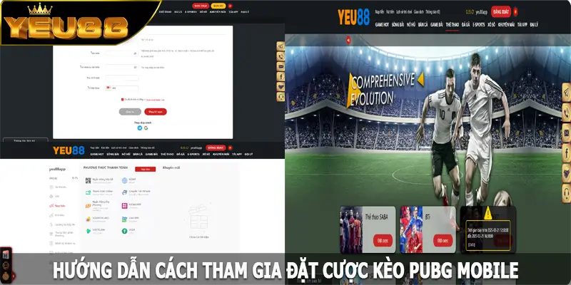 Hướng dẫn cách tham gia đặt cược kèo PUBG Mobile trên Yeu88