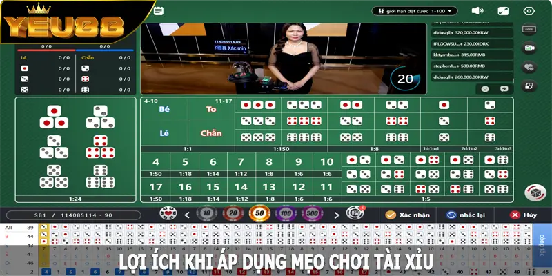 Lợi ích khi áp dụng mẹo chơi tài xỉu