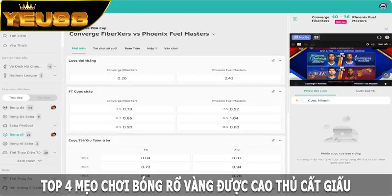 Top 4 mẹo chơi bóng rổ vàng được cao thủ cất giấu