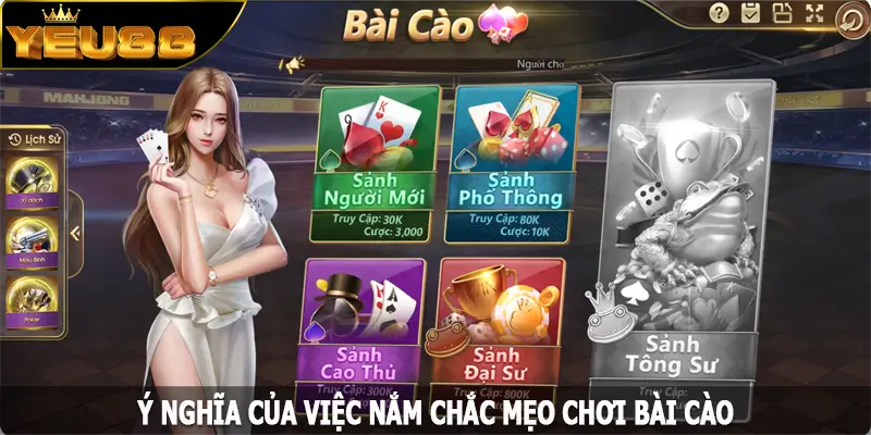 Ý nghĩa của việc nắm chắc mẹo chơi bài cào ở Yeu88